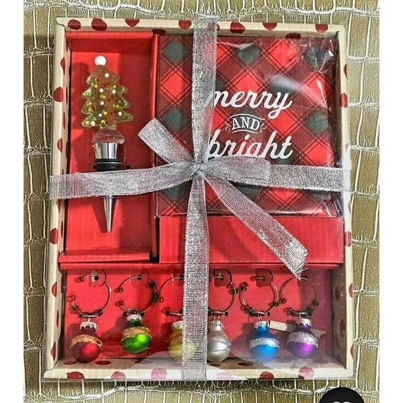 NEW IN PKG BOSTON WAREHOUSE HOLIDAY PARTY SET - Picture 3 of 6